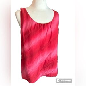 Beautiful J Jill tank top, size large petite, pink and deep pink